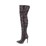 COURTLY-3015 - Blk Multi Glitter