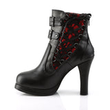 CRYPTO-51 - Blk-Red Lace Vegan Leather