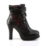 CRYPTO-51 - Blk-Red Lace Vegan Leather