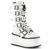 DAMNED-225 - Wht Vegan Leather