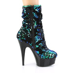 DELIGHT-1004 - Green Iridescent Sequins/Blk