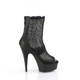 DELIGHT-1006 - Blk Faux Leather-Mesh/Blk Matte