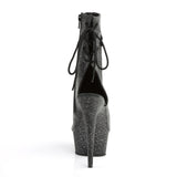 DELIGHT-1018MMG - Blk Faux Leather/Blk Matte