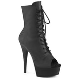 DELIGHT-1021 - Blk Faux Leather/Blk Matte