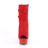 DELIGHT-1031 - Red Faux Suede/Red Matte