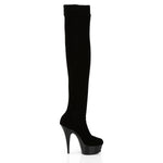 DELIGHT-3002 - Blk Str Velvet/Blk