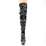 DELIGHT-3004 - Blue Iridescent Sequins/Blk