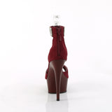 DELIGHT-625 - Burgundy Faux Suede/Burgundy Matte