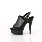 DELIGHT-636 - Blk Faux Le-Mesh/Blk Matte