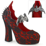 DEMON-18 - Red Satin-Blk Lace