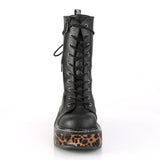EMILY-350 - Blk-Leopard Print Vegan Leather