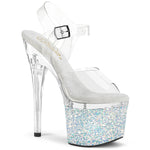 ESTEEM-708LG - Clr/Clr-Wht Multi Glitter