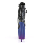 FLAMINGO-1020BP - Blk Faux Leather/Blue-Purple Ombre