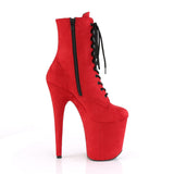 FLAMINGO-1020FS - Red Faux Suede/Red Faux Suede