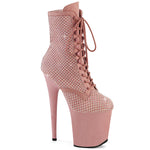 FLAMINGO-1020RM - Salmon Pink Faux Suede-RS Mesh/B. Pink Matte