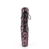 FLAMINGO-1040SPF - B. Pink Metallic Holo Snake Print Fabric/M