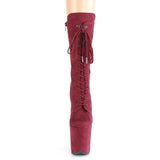 FLAMINGO-1050FS - Burgundy Faux Suede/Burgundy Faux Suede