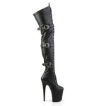 FLAMINGO-3028 - Blk Str Faux Leather/Blk Matte