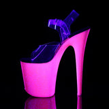 FLAMINGO-808UVG - Clr/Neon H. Pink Glitter