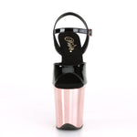 FLAMINGO-809 - Blk Pat/Rose Gold Chrome