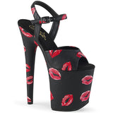 FLAMINGO-809KISSES - Blk Faux Leather/Blk Faux Leather