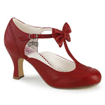 FLAPPER-11 - Red Faux Leather