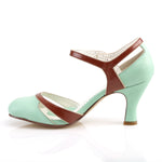 FLAPPER-27 - Mint-Brown Faux Leather size 8 SHOP WORN & CLEARANCE