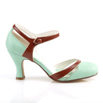 FLAPPER-27 - Mint-Brown Faux Leather size 8 SHOP WORN & CLEARANCE