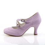FLAPPER-35 - Lavender Faux Leather size 7 - CLEARANCE & SHOP WORN!