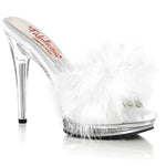 GLORY-501F-8 - Wht Faux Leather-Fur/Clr