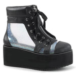 GRIP-102 - Blk Vegan Leather-Clr Hologram TPU