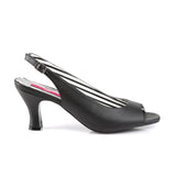 JENNA-02 - Blk Faux Leather