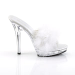 LIP-101-8 - Wht Satin-Fur/Clr