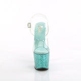 LOVESICK-708SG - Clr/Aqua multi Iridescent Glitters