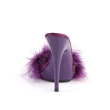 POISE-501F - Purple Satin-Marabou Fur/Purple