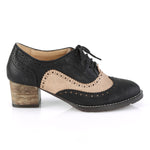 RUSSELL-34 - Black-Tan Faux Leather
