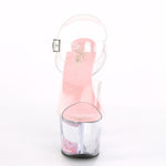 SKY-308WHG - Clr/Clr-Baby Pink Glitter