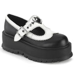 SLACKER-23 - Blk-Wht Vegan Leather