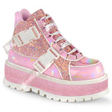 SLACKER-50 - B. Pink Holographic Pat-Pink Multi Glitter