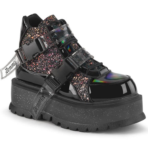 SLACKER-50 - Blk Patent-Blk Multi Glitter