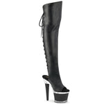 SPECTATOR-3019 - Blk Faux Leather/Clr-Blk Matte