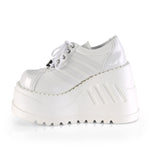 STOMP-08 - Wht Pat-Vegan Leather