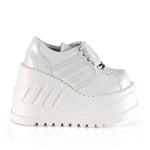 STOMP-08 - Wht Pat-Vegan Leather