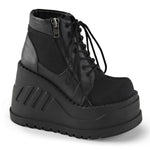 STOMP-10 - Blk Canvas-Vegan Leather