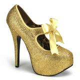 TEEZE-04R - Gold Rhinestones